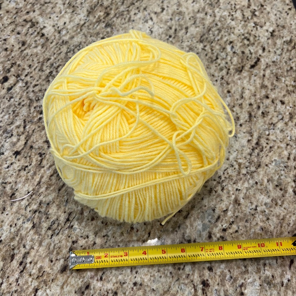 Yellow Craft Yarn Ball Soft Medium Weight‎ Knitting Crochet Supplies